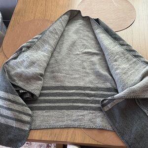 Woman’s Gray Striped poncho